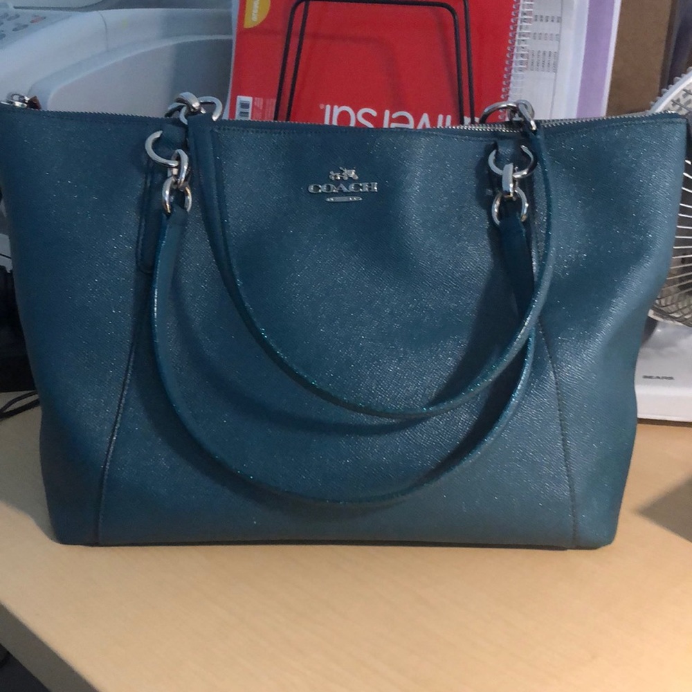 Coach Ava Tote in Glitter CrossGrain Leather